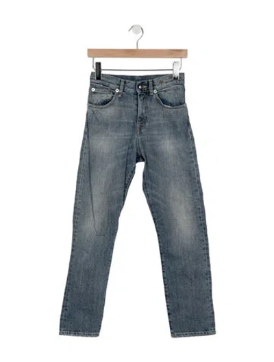 Pre-owned R13 Mid-rise Straight Leg Jeans In Blue
