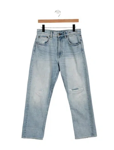 Pre-owned R13 Mid-rise Straight Leg Jeans In Blue