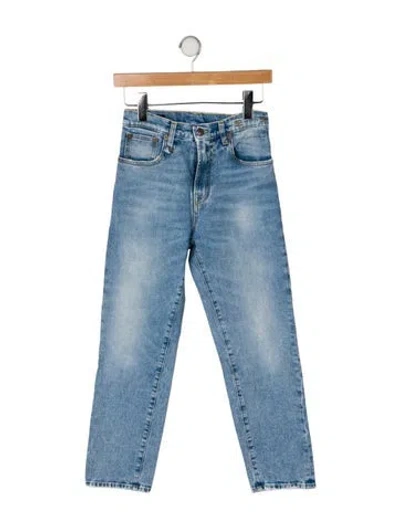 Pre-owned R13 Mid-rise Straight Leg Jeans In Blue