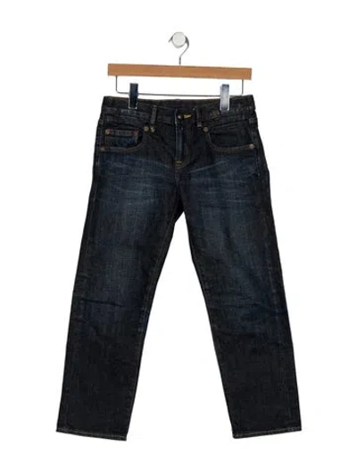 Pre-owned R13 Mid-rise Straight Leg Jeans In Blue