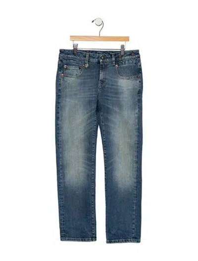 Pre-owned R13 Mid-rise Straight Leg Jeans In Blue