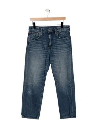 Pre-owned R13 Mid-rise Straight Leg Jeans In Blue