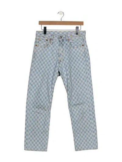 Pre-owned R13 Mid-rise Straight Leg Jeans In Blue
