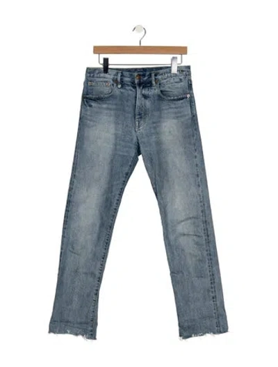Pre-owned R13 Mid-rise Straight Leg Jeans In Blue