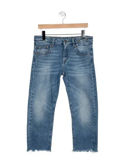 Pre-owned R13 Mid-rise Straight Leg Jeans In Blue