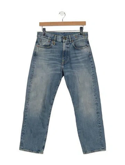 Pre-owned R13 Mid-rise Straight Leg Jeans In Blue