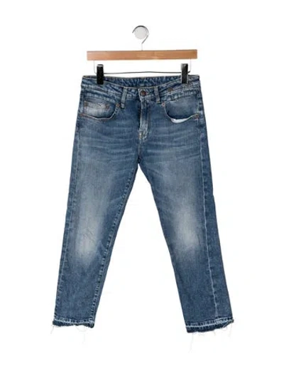 Pre-owned R13 Mid-rise Straight Leg Jeans In Blue