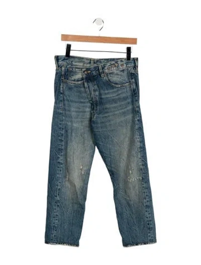 Pre-owned R13 Mid-rise Straight Leg Jeans In Blue