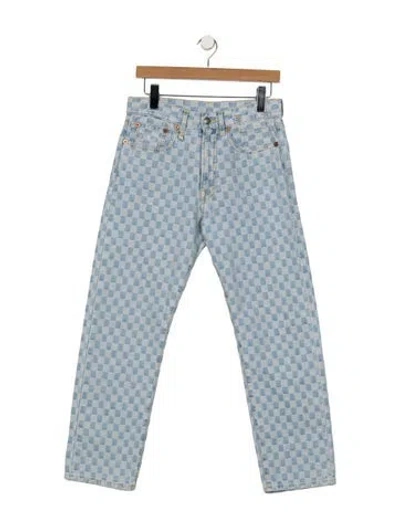 Pre-owned R13 Mid-rise Straight Leg Jeans In Blue