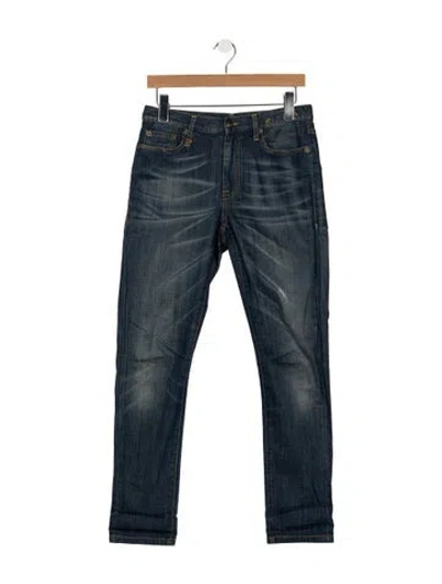Pre-owned R13 Mid-rise Straight Leg Jeans In Blue