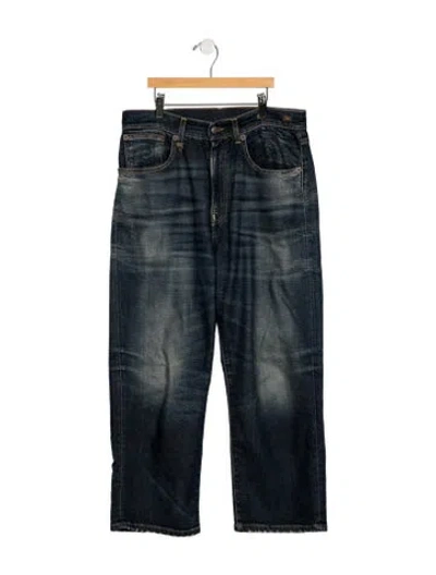 Pre-owned R13 Mid-rise Straight Leg Jeans In Blue