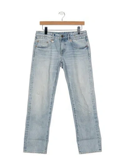 Pre-owned R13 Mid-rise Straight Leg Jeans In Blue