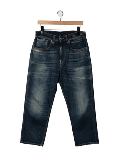 Pre-owned R13 Mid-rise Straight Leg Jeans In Blue
