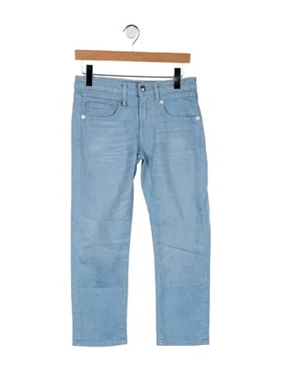 Pre-owned R13 Mid-rise Straight Leg Jeans In Blue