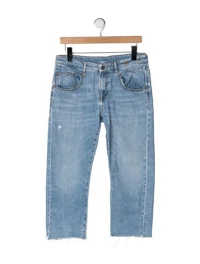Pre-owned R13 Mid-rise Straight Leg Jeans In Blue
