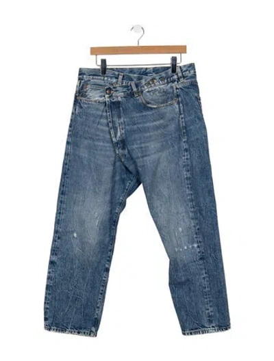 Pre-owned R13 Mid-rise Straight Leg Jeans In Blue