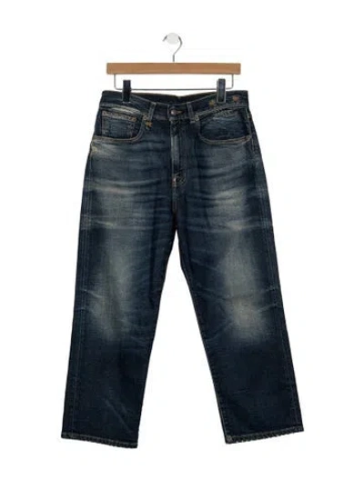 Pre-owned R13 Mid-rise Straight Leg Jeans In Blue