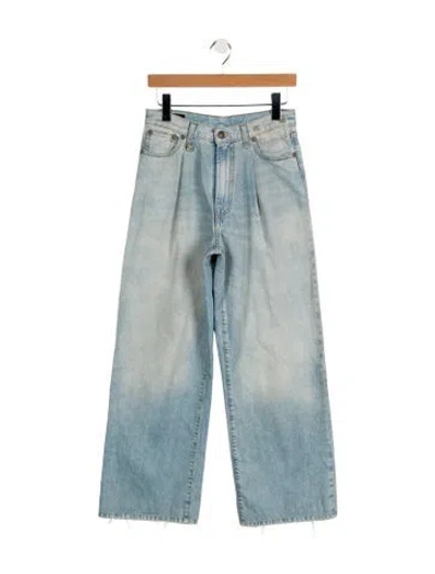 Pre-owned R13 Mid-rise Straight Leg Jeans In Blue