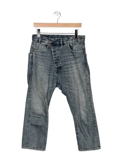 Pre-owned R13 Mid-rise Straight Leg Jeans In Blue
