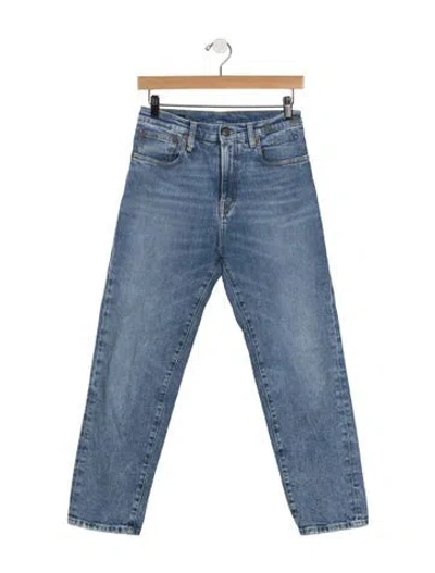 Pre-owned R13 Mid-rise Straight Leg Jeans In Blue