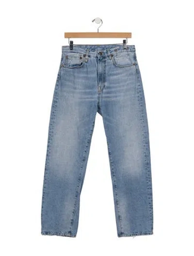 Pre-owned R13 Mid-rise Straight Leg Jeans In Blue