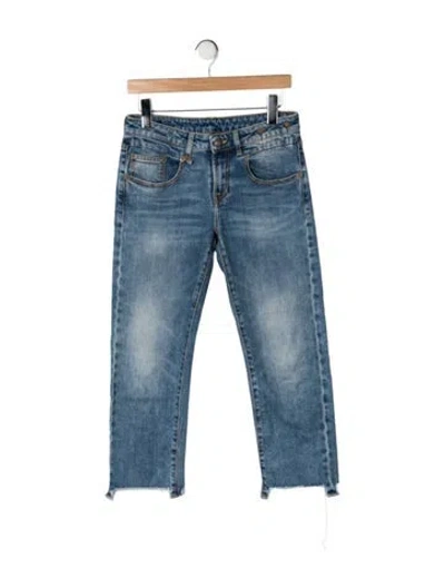 Pre-owned R13 Mid-rise Straight Leg Jeans In Blue