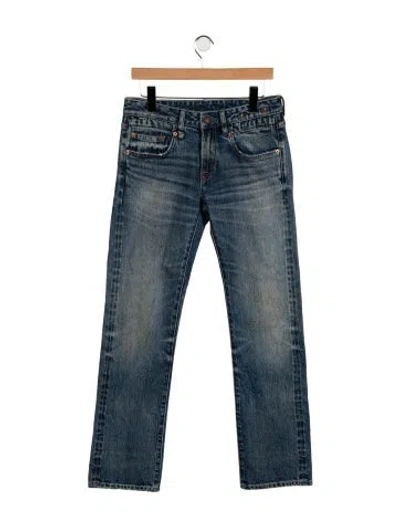 Pre-owned R13 Mid-rise Straight Leg Jeans In Blue