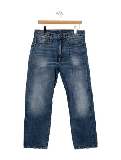 Pre-owned R13 Mid-rise Straight Leg Jeans In Blue