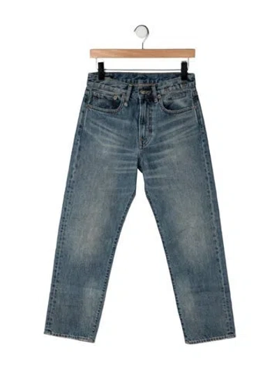 Pre-owned R13 Mid-rise Straight Leg Jeans In Blue