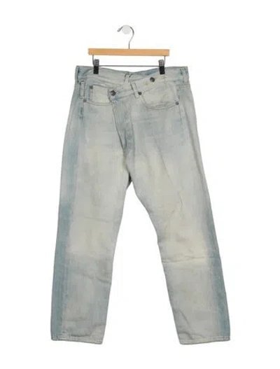 Pre-owned R13 Mid-rise Straight Leg Jeans In Blue