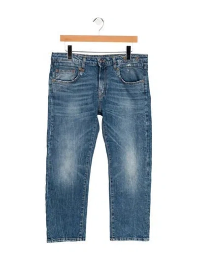 Pre-owned R13 Mid-rise Straight Leg Jeans In Blue