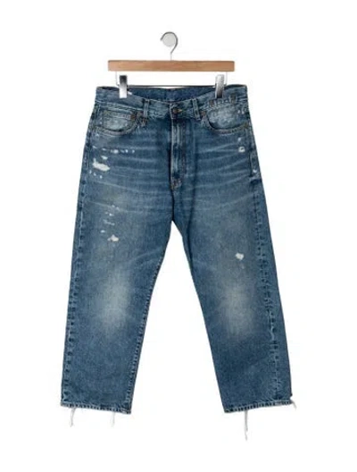 Pre-owned R13 Mid-rise Straight Leg Jeans In Blue