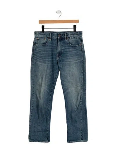 Pre-owned R13 Mid-rise Straight Leg Jeans In Blue