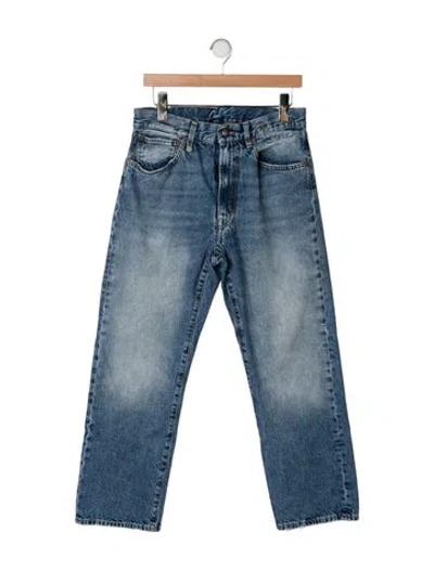 Pre-owned R13 Mid-rise Straight Leg Jeans In Blue