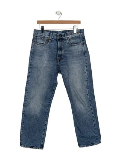 Pre-owned R13 Mid-rise Straight Leg Jeans In Blue