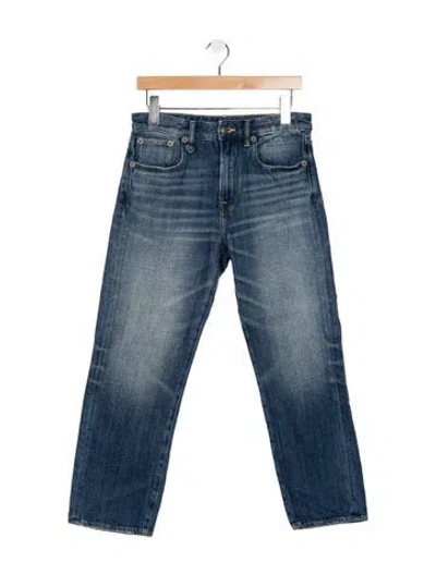 Pre-owned R13 Mid-rise Straight Leg Jeans In Blue