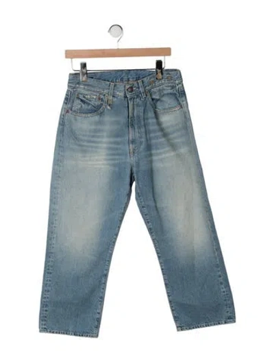 Pre-owned R13 Mid-rise Straight Leg Jeans In Blue