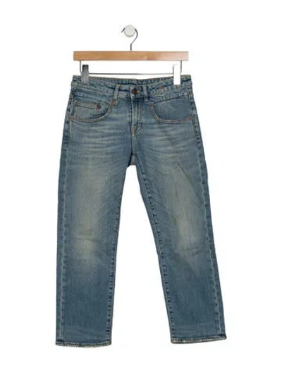 Pre-owned R13 Mid-rise Straight Leg Jeans In Blue