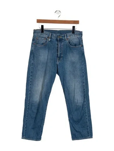 Pre-owned R13 Mid-rise Straight Leg Jeans In Blue