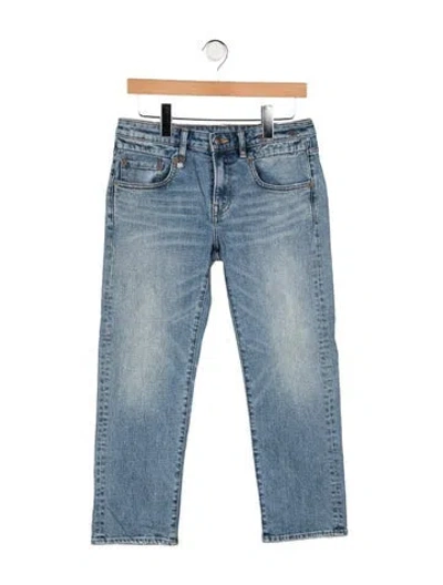 Pre-owned R13 Mid-rise Straight Leg Jeans In Blue