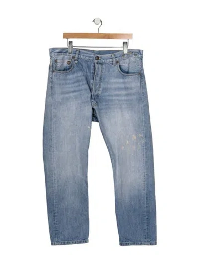 Pre-owned R13 Mid-rise Straight Leg Jeans In Blue