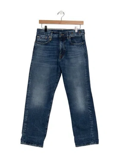 Pre-owned R13 Mid-rise Straight Leg Jeans In Blue