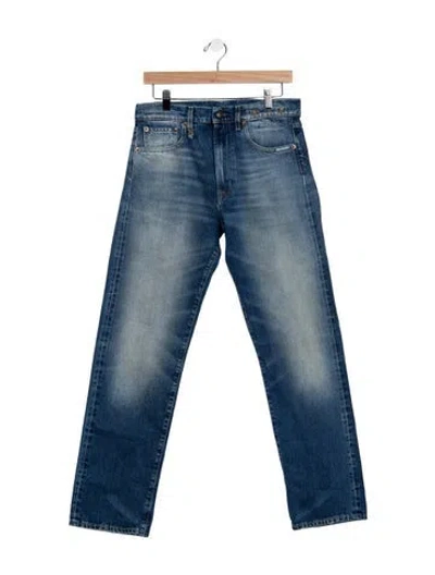 Pre-owned R13 Mid-rise Straight Leg Jeans In Blue
