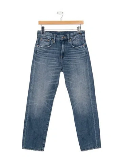 Pre-owned R13 Mid-rise Straight Leg Jeans In Blue