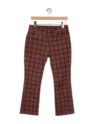 Pre-owned R13 Mid-rise Straight Leg Jeans In Brown