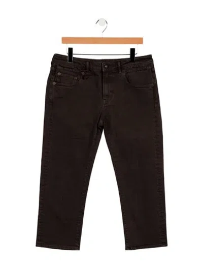 Pre-owned R13 Mid-rise Straight Leg Jeans In Brown