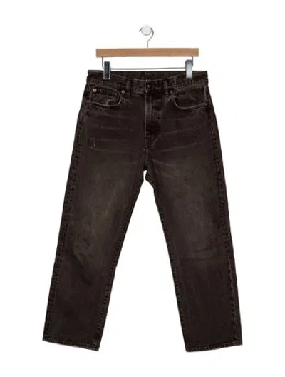Pre-owned R13 Mid-rise Straight Leg Jeans In Brown