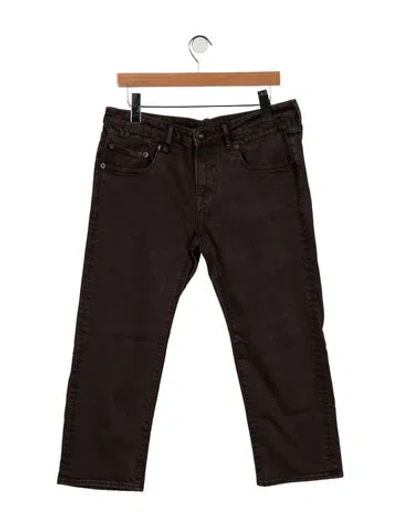 Pre-owned R13 Mid-rise Straight Leg Jeans In Brown