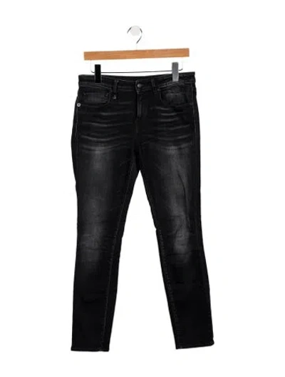 Pre-owned R13 Mid-rise Straight Leg Jeans In Gray