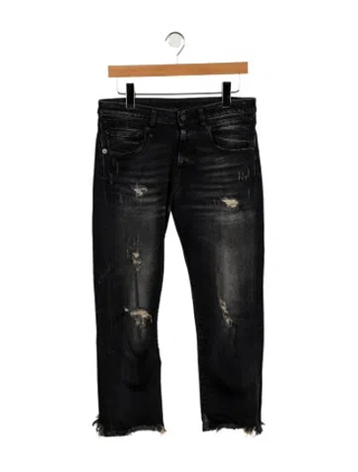 Pre-owned R13 Mid-rise Straight Leg Jeans In Gray